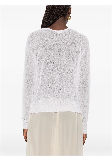 cardigan scollo  av donna bianco ROBERTO COLLINA | 261FXA3401001